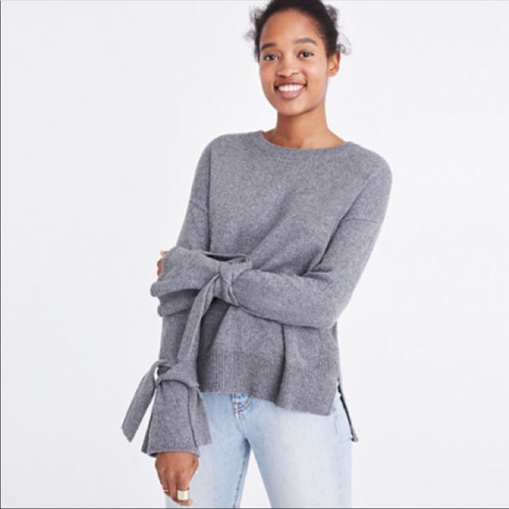 Madewell • Tie Cuff Pullover Sweater